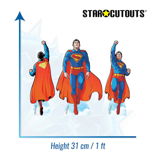 Superman Look Up DC Comics Table Top Cardboard Cutouts - Pack of 3 Product Gallery Image
