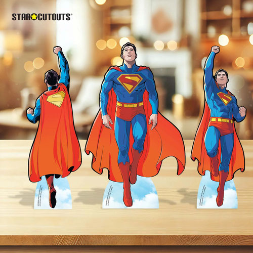 Superman Look Up DC Comics Table Top Cardboard Cutouts - Pack of 3 Product Gallery Image