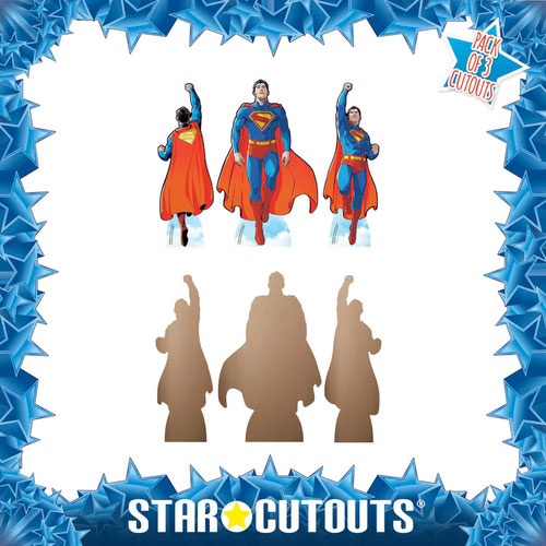 Superman Look Up DC Comics Table Top Cardboard Cutouts - Pack of 3 Product Gallery Image