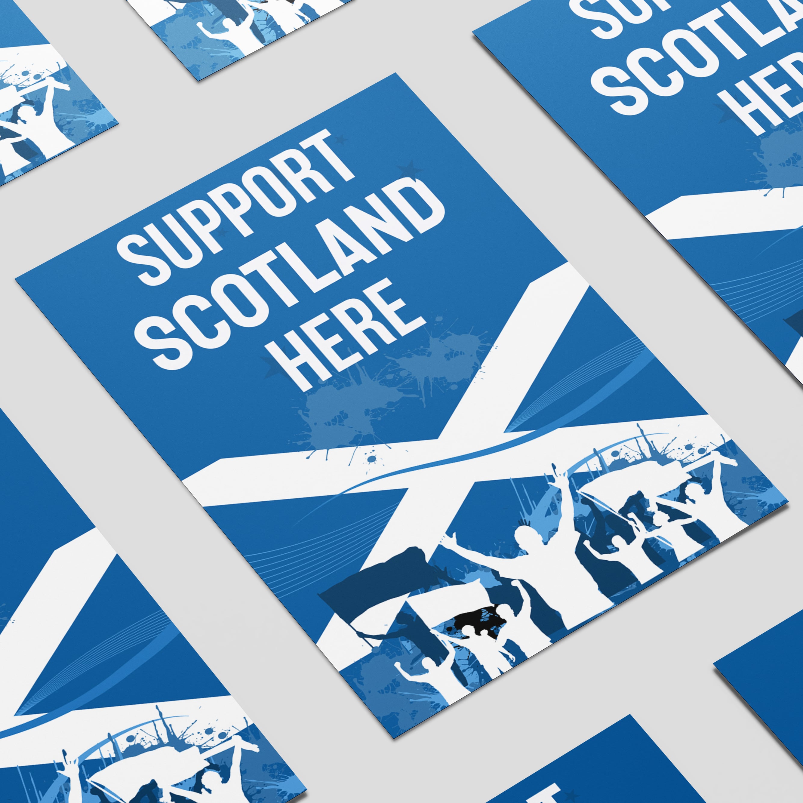 Support Scotland Here Design Poster PVC Party Sign Decoration