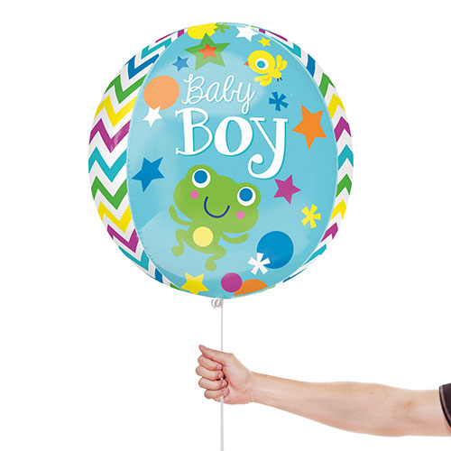 Sweet Baby Boy Orbz Foil Helium Balloon 38cm / 15 in Product Gallery Image