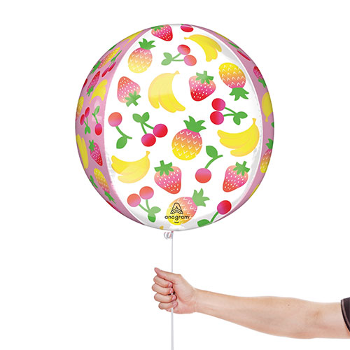 Sweet Summer Fruity Mix Orbz Foil Helium Balloon 38cm / 15 in Product Gallery Image