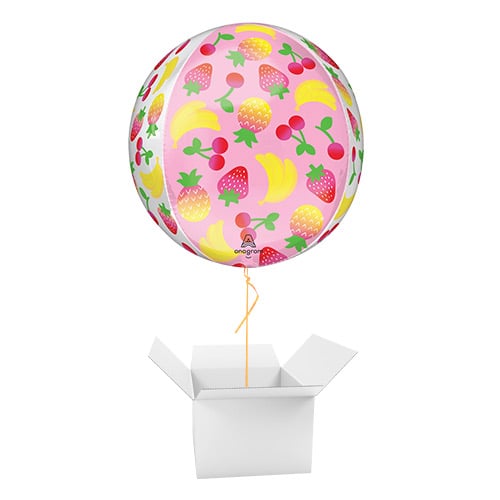 Sweet Summer Fruity Mix Orbz Foil Helium Balloon - Inflated Balloon in a Box