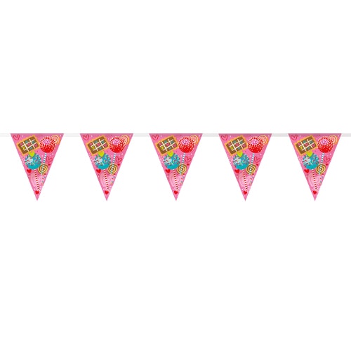 Sweets and Hearts Plastic Pennant Bunting 3.65 m Product Image