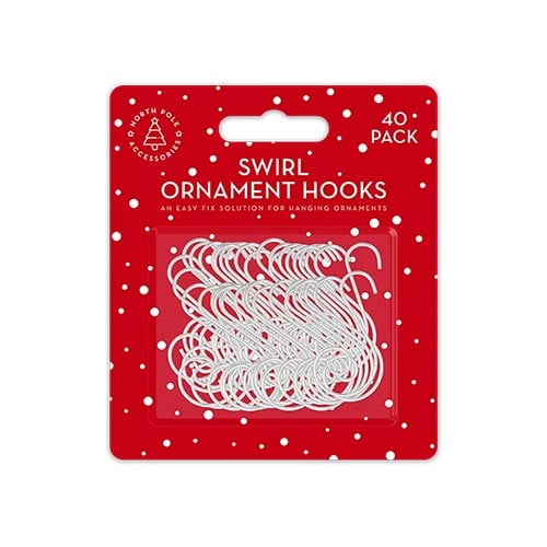 Swirl Ornament Decoration Hanging Hooks - Pack of 40 Product Image