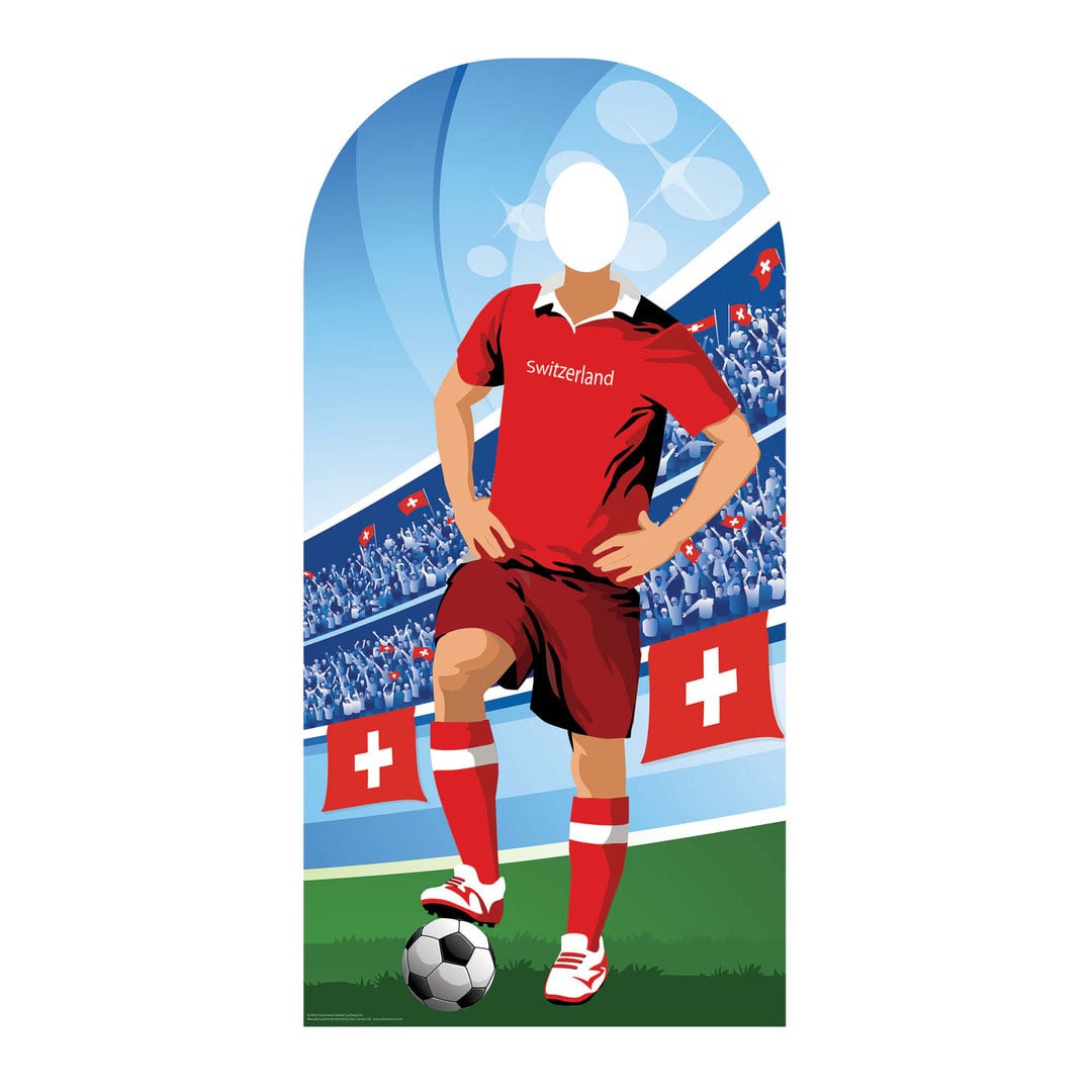 Switzerland World Cup International Tournament Football Stand-In Cardboard Cutout 190cm
