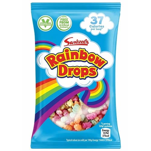 Swizzels Rainbow Drops Mini Bags Vegan Halal Sweet 10g Product Image