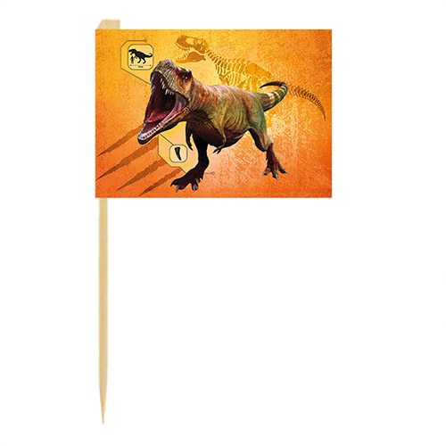 T-Rex Dinosaur Food Cocktail Picks - Pack of 24 Product Gallery Image