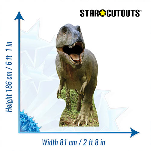 T-Rex Dinosaur Lifesize Cardboard Cutout 186cm Product Gallery Image