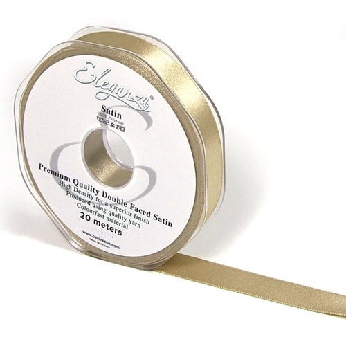 Taupe Brown Satin Faced Ribbon Reel 15mm x 20m Product Image