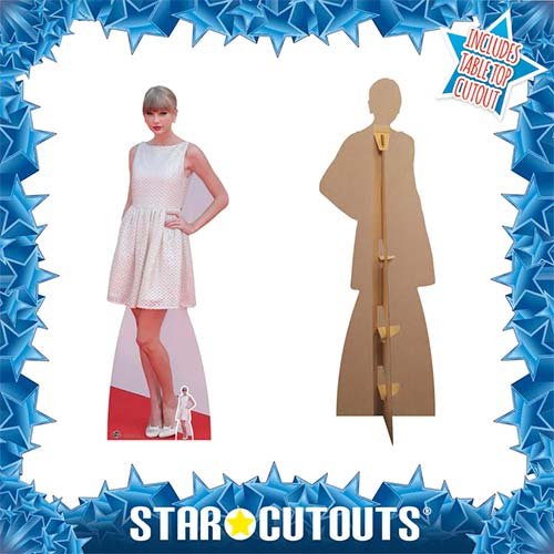 Taylor White Dress Lifesize Cardboard Cutout 182cm Product Gallery Image