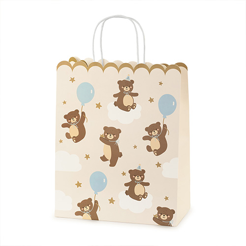 Teddy Bear Large Cream Gift Bag 32.5cm