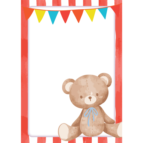 Teddy Bear Red Design Poster PVC Party Sign Decoration Product Gallery Image