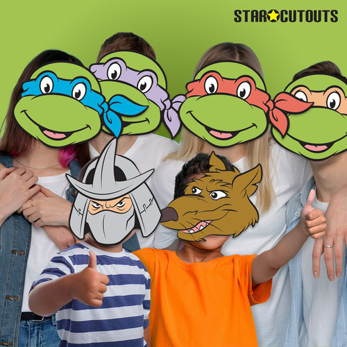 Teenage Mutant Ninja Turtles Cardboard Face Masks - Pack of 6 Product Gallery Image