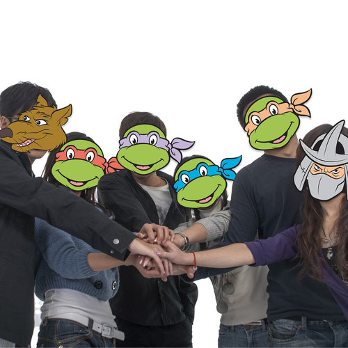 Teenage Mutant Ninja Turtles Cardboard Face Masks - Pack of 6 Product Gallery Image