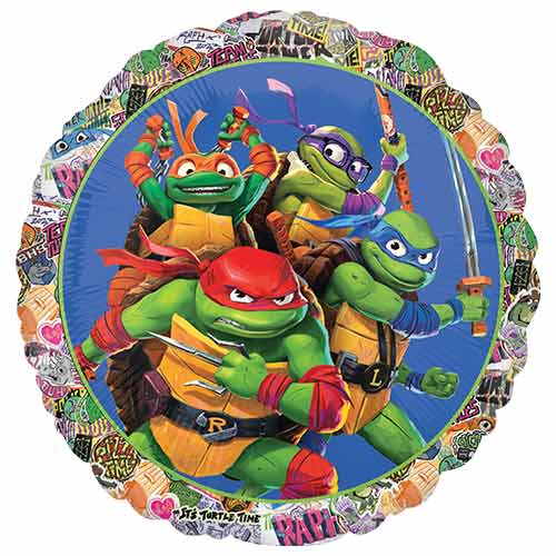 Teenage Mutant Ninja Turtles Round Foil Helium Balloon 46cm / 18 in