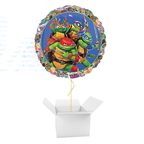 Teenage Mutant Ninja Turtles Round Foil Helium Balloon - Inflated Balloon in a Box