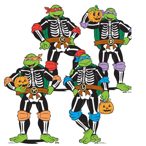 Teenage Mutant Ninja Turtles TMNT Halloween Star Mini Cardboard Cutout 64cm - Pack of 4 Product Gallery Image