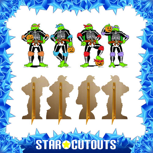 Teenage Mutant Ninja Turtles TMNT Halloween Star Mini Cardboard Cutout 64cm - Pack of 4 Product Gallery Image