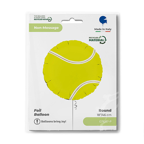 Tennis Ball Round Foil Helium Balloon 46cm / 18 in Product Gallery Image