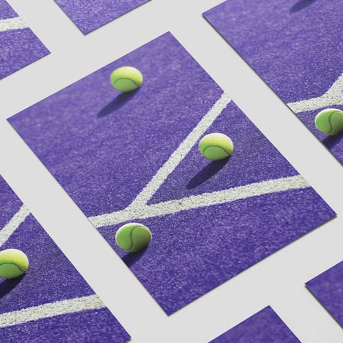 Tennis Balls Purple Design Poster PVC Party Sign Decoration Product Gallery Image