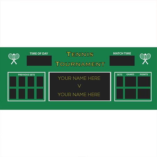 Tennis Scoreboard Design Small Personalised Banner 4ft x 2ft Product Gallery Image