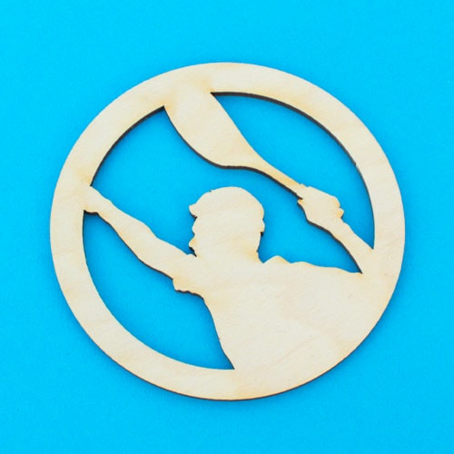 Tennis Silhouette Wooden Coaster Product Gallery Image