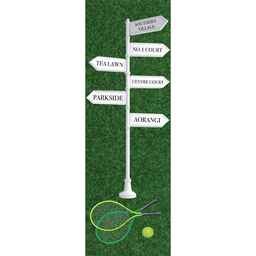 Tennis Street Sign Design PVC Party Sign Decoration 120cm x 40cm Product Image