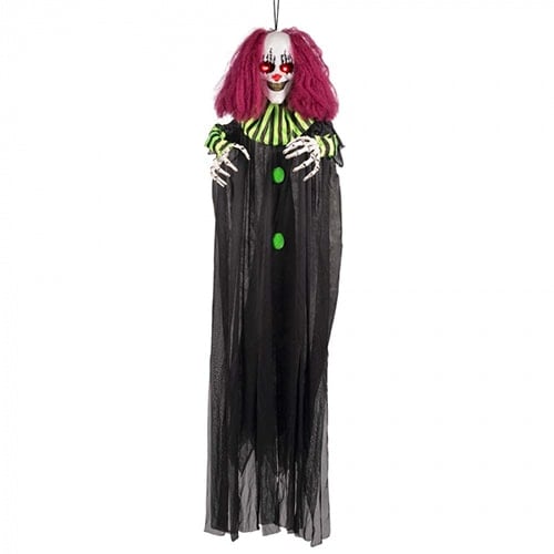 Terror Clown Halloween Hanging Animated Prop Decoration 125cm | Partyrama