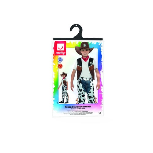Texan Cowboy Fancy Dress Costume Kids Unisex Small - Age 4-6 Product Gallery Image