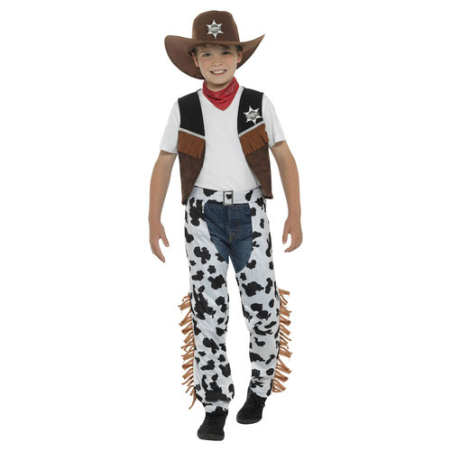 Texan Cowboy Fancy Dress Costume Kids Unisex Medium - Age 7-9 Product Gallery Image