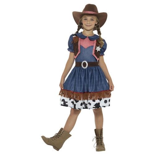 Texan Cowgirl Girls Fancy Dress Costume Kids Small - Age 4-6 Product Gallery Image