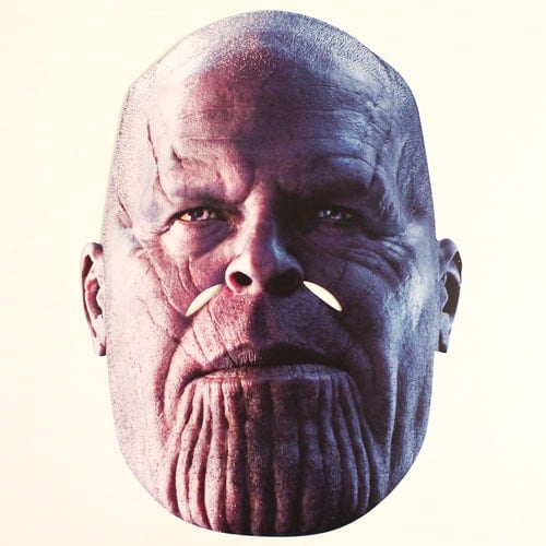 Thanos Avengers Infinity War Cardboard Face Mask Product Image