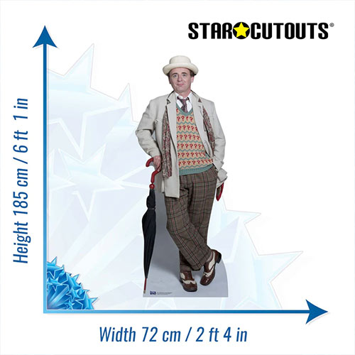 The 7th Doctor Sylvester McCoy Doctor Who Lifesize Cardboard Cutout 185cm Product Gallery Image