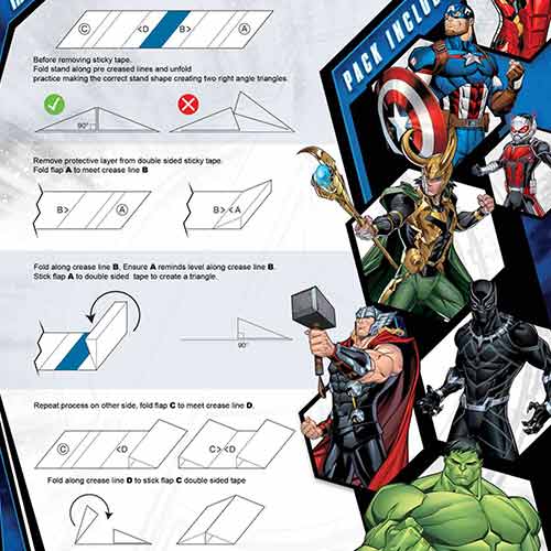 The Avengers Marvel Table Top Cutout Decorations - Pack of 7 Product Gallery Image