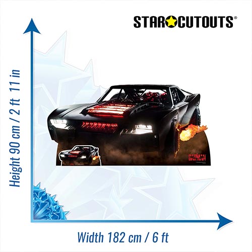 The Batman Batmobile Lifesize Cardboard Cutout 182cm Product Gallery Image