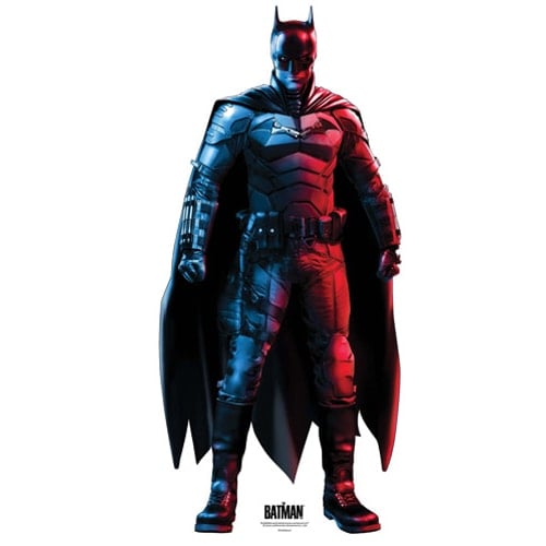 The Batman Robert Pattinson Red & Blue Star Mini Cardboard Cutout 94cm Product Gallery Image