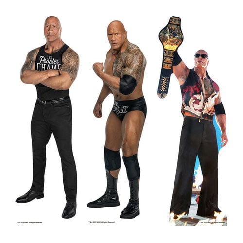 The Rock WWE Dwayne Johnson Table Top Cardboard Cutouts - Pack of 3