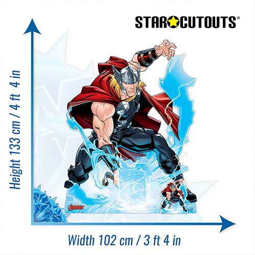 Thor Call the Storm Comic Book Art Marvel Lifesize Cardboard Cutout 133cm Product Gallery Image