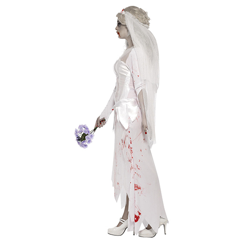 Till Death Do Us Part Zombie Bride Fancy Dress Costume Ladies Small - UK 8-10 Product Gallery Image