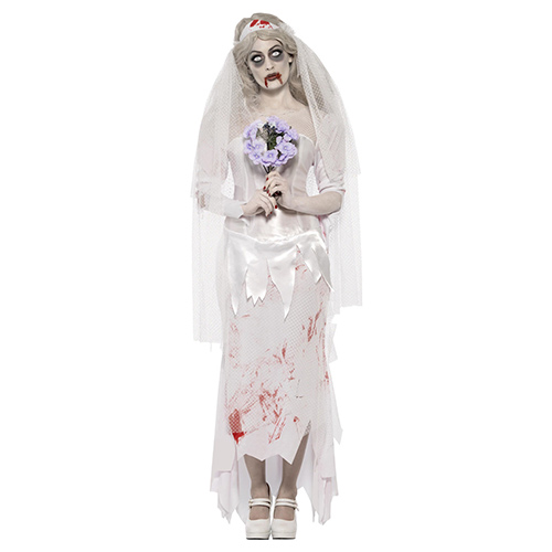 Till Death Do Us Part Zombie Bride Fancy Dress Costume Ladies Medium - UK 12-14 Product Gallery Image