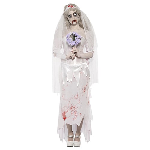 Till Death Do Us Part Zombie Bride Fancy Dress Costume Ladies Small - UK 8-10 Product Gallery Image