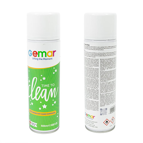 Time to Clean Latex Balloon Spray 500ml - Pack of 12 Product Gallery Image