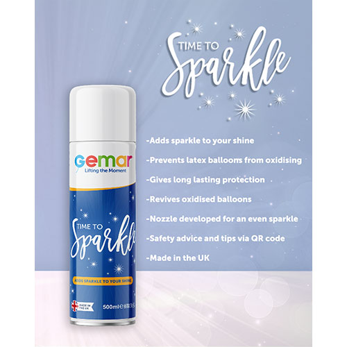 Time to Sparkle, Clean and Shine Latex Balloon Sprays - Pack of 3 Product Gallery Image