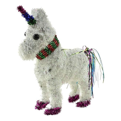 Tinsel Unicorn Christmas Hanging Decoration 15cm Product Image