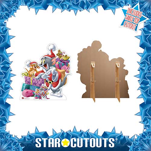 Tom and Jerry Christmas Gifts Star Mini Cardboard Cutout 93cm Product Gallery Image