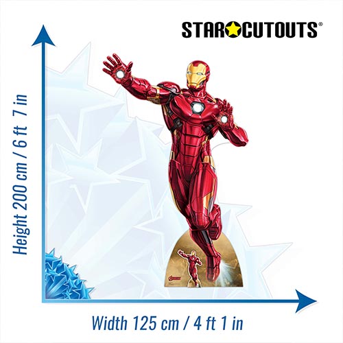 Tony Stark Iron Man Take Off Comic Book Art Marvel Avengers Lifesize Cardboard Cutout 200cm Product Gallery Image