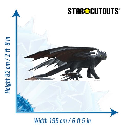 Toothless Dragon How To Train Your Dragon Live Action Lifesize Cardboard Cutout 82cm Product Gallery Image