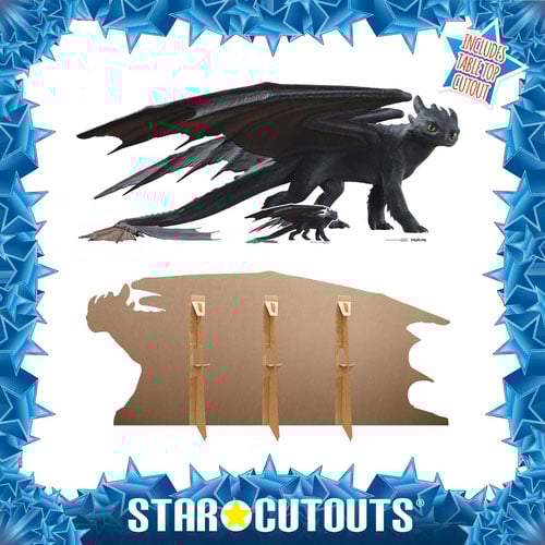 Toothless Dragon How To Train Your Dragon Live Action Lifesize Cardboard Cutout 82cm Product Gallery Image