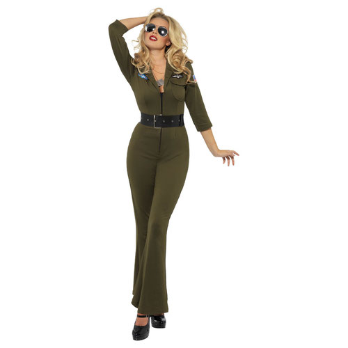 Top Gun Aviator Fancy Dress Costume Ladies Small - UK 8-10 Product Gallery Image